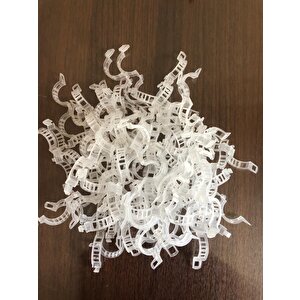 Bitki Klipsi - Domates Klipsi 50 Adet 25 Mm Gövde Sarmaşık Bitki Bağlama Kelepçesi, Beyaz 50 Adet