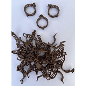 Bitki Klipsi - Domates Klipsi 250 Adet 25 Mm Gövde Sarmaşık Bitki Bağlama Kelepçesi, Kahverengi