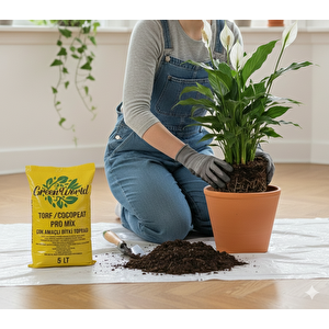 5 Litre Ithal Çok Amaçlı Bitki Toprağı Torf Cocopeat Ponza Taşı- Kokopit Özel Karışım Saksı Harcı 5 Litre
