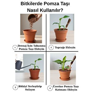 4 Adet 8-16 Mm Ponza Taşı - Tarım Pomzası 5 Lt Paket - 5 Litre Volkanik Ponza Taşı 20 litre