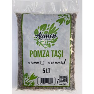 8-16 Mm Ponza Taşı - Tarım Pomzası 5 Lt Paket - 5 Litre Volkanik Ponza Taşı 5 Litre