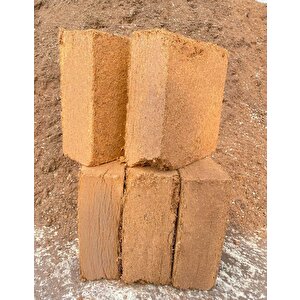 5 Adet 300 - 325 Litre Sıkıştırılmış Hindistan Cevizi Torfu - Blok Ithal Organik Cocopeat Kokopit 5 Adet
