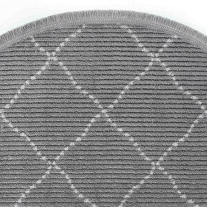 Cool Halı Vetrina 3606 Antrasit Yumuşak Halı Kilim Salon Mutfak Koridor Kesme Yuvarlak Makine Halısı