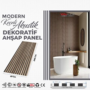 Keçeli̇ Dekorati̇f Akusti̇k Ahşap Panel – Alaska 60x240 cm