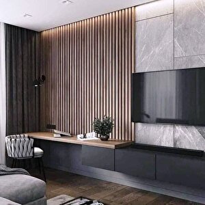 Keçeli̇ Dekorati̇f Akusti̇k Ahşap Panel – Alaska 60x240 cm