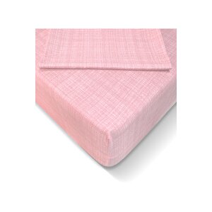 Ranforce 180*200 Cm Lastikli Çarşaf Seti Toz Pembe-180x200