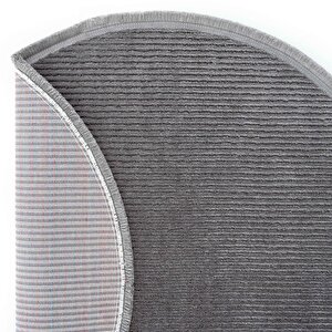 Cool Halı Vetrina 3604 Antrasit Yumuşak Halı Kilim Salon Mutfak Koridor Kesme Yuvarlak Makine Halısı