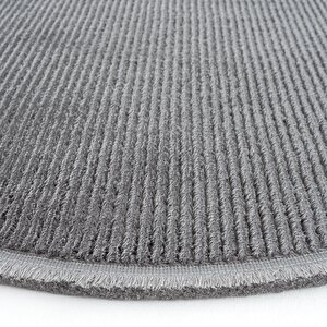 Cool Halı Vetrina 3604 Antrasit Yumuşak Halı Kilim Salon Mutfak Koridor Kesme Yuvarlak Makine Halısı