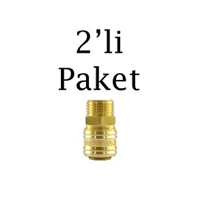 Hava Hortum Erkek Gövde Kamalı 1/2 2'li Paket
