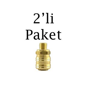 Hava Hortum Erkek Gövde Kamalı 1/4 2'li