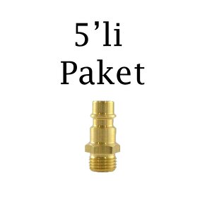 Hava Hortum Erkek Uç 1/4 5'li Paket