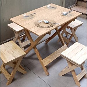 Piknik Seti Katlanabilir Ham 90391çam Ağac Az Yer İşgal Eder Çok İş Yapar El Yapım