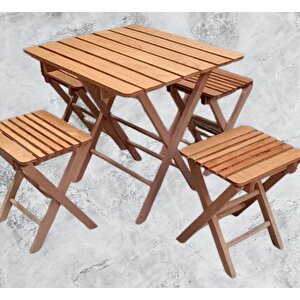 Piknik Seti Katlanabilir 90392 Kayın Ağacı Az Yer İşgal Eder Çok İş Yapar El Yapım