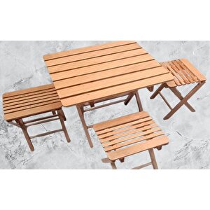 Piknik Seti Katlanabilir 90392 Kayın Ağacı Az Yer İşgal Eder Çok İş Yapar El Yapım