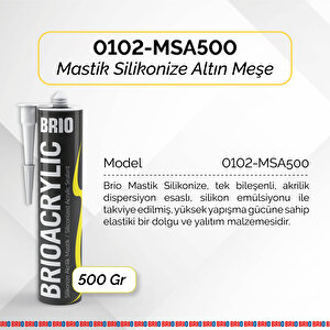 Mastik Silikonize 500 Gr Altın Meşe 6'lı Paket