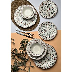 Tabak Evi̇ Fulya Colorido Porselen Yemek Takımı 6 Kişilik 24 Parça