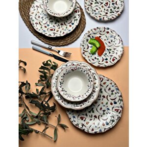 Tabak Evi̇ Fulya Colorido Porselen Yemek Takımı 6 Kişilik 24 Parça