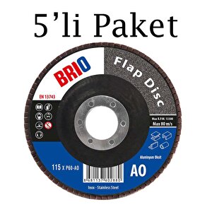 Flap Disk 115xp60 Ao 5'li Paket