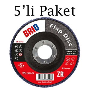 Flap Disk 125xp60 Zr 5'li Paket