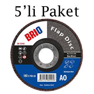 Flap Disk 180xp80 Ao 5'li Paket