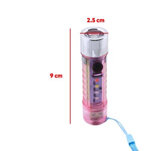 Mıknatıslı Beyaz Işık Kamp Lambası Anahtarlık Led El Feneri Usb Şarjlı Işıldak Acil Sos Işık Modlu