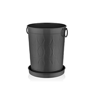 Prizma Saksı Siyah 37x31x46 Cm