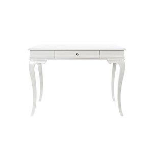Wooding 100 Cm Çekmeceli Masif Beyaz Lake Çalışma Masası