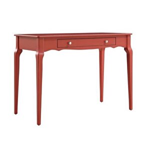 Wooding 110 Cm Masif Kırmızı Lake Bonamy Çalışma Masası