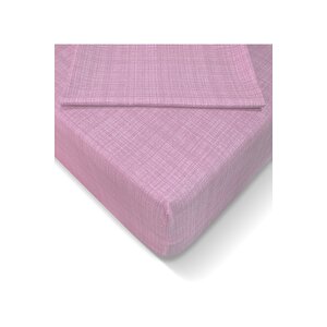 Ranforce 160*200 Cm Lastikli Çarşaf Seti Pembe-160x200