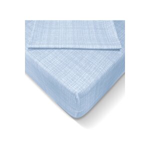Ranforce 160*200 Cm Lastikli Çarşaf Seti Açık Mavi-160x200