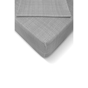 Ranforce 160*200 Cm Lastikli Çarşaf Seti Gri-160x200