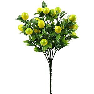 3lü Set Yapay Limon Demeti Yapay Çiçek 30*20cm Yeşil Yapraklı