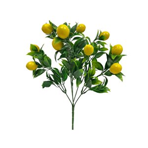 3lü Set Yapay Limon Demeti Yapay Çiçek 30*20cm Yeşil Yapraklı