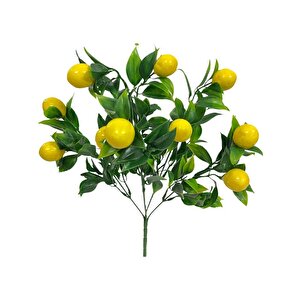 3lü Set Yapay Limon Demeti Yapay Çiçek 30*20cm Yeşil Yapraklı