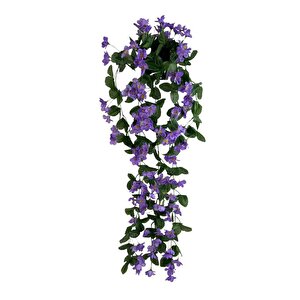 Yapay Çiçek Saksıda Sarkan Çiçek Mor Begonvil 70*25