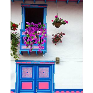 Yapay Çiçek Mor Begonvil Küpeşte Askılı Saksıda Balkon Çiçeği Çiçek Sepeti