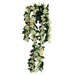 Yapay Çiçek Saksıda Sarkan Çiçek Krem Begonvil 70*25
