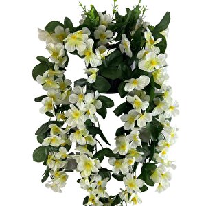Yapay Çiçek Saksıda Sarkan Çiçek Krem Begonvil 70*25
