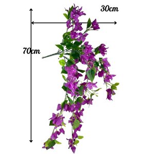 Yapay Çiçek Mor Begonvil Çiçeği 8dallı 70cm Sarkan Çiçek