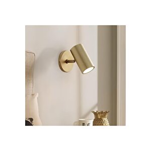Modern Sophia Aplik Duvar Aplik Oynar Başlıklı Ampul Hariçtir Eskitme Gold Sarı