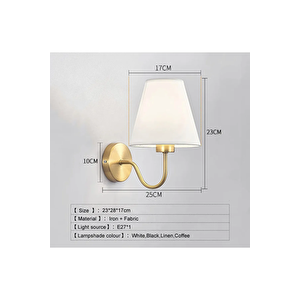 Modern Tasarım Pilli Aplik Gold Sarı Ledli Tak Çalıştır Krem Şapkalı Led Aplik Harika Görsel