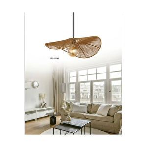 Rattan Nordic Boheme Tasarım Avize Hasır Ip Avize 1.sınıf Kalite Naturel Ferahlık Katar