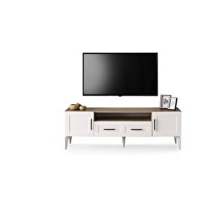 Çakıl Mdf Modern Çekmeceli Tv Sehpası 160cm Meşe