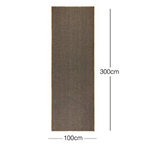 Ocean Home Textile Siyah Renk Balıksırtı Jüt Halı Kilim 100 X 300 Cm
