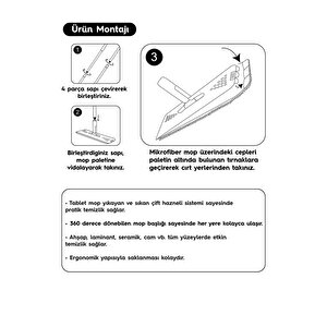 Gri̇ Tablet Mop Temi̇zli̇k Seti̇