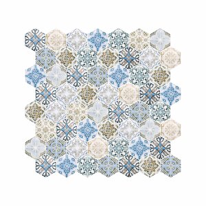 Hexagon Dijital Baskılı Cam Mozaik Fbdj 083