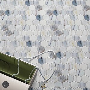 Hexagon Dijital Baskılı Cam Mozaik Fbdj 033