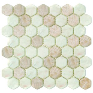 Hexagon Dijital Baskılı Cam Mozaik Fbdj 001