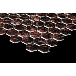 Hexagon Dijital Baskılı Cam Mozaik Fbdj 028
