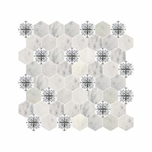 Hexagon Dijital Baskılı Cam Mozaik Fbdj 065